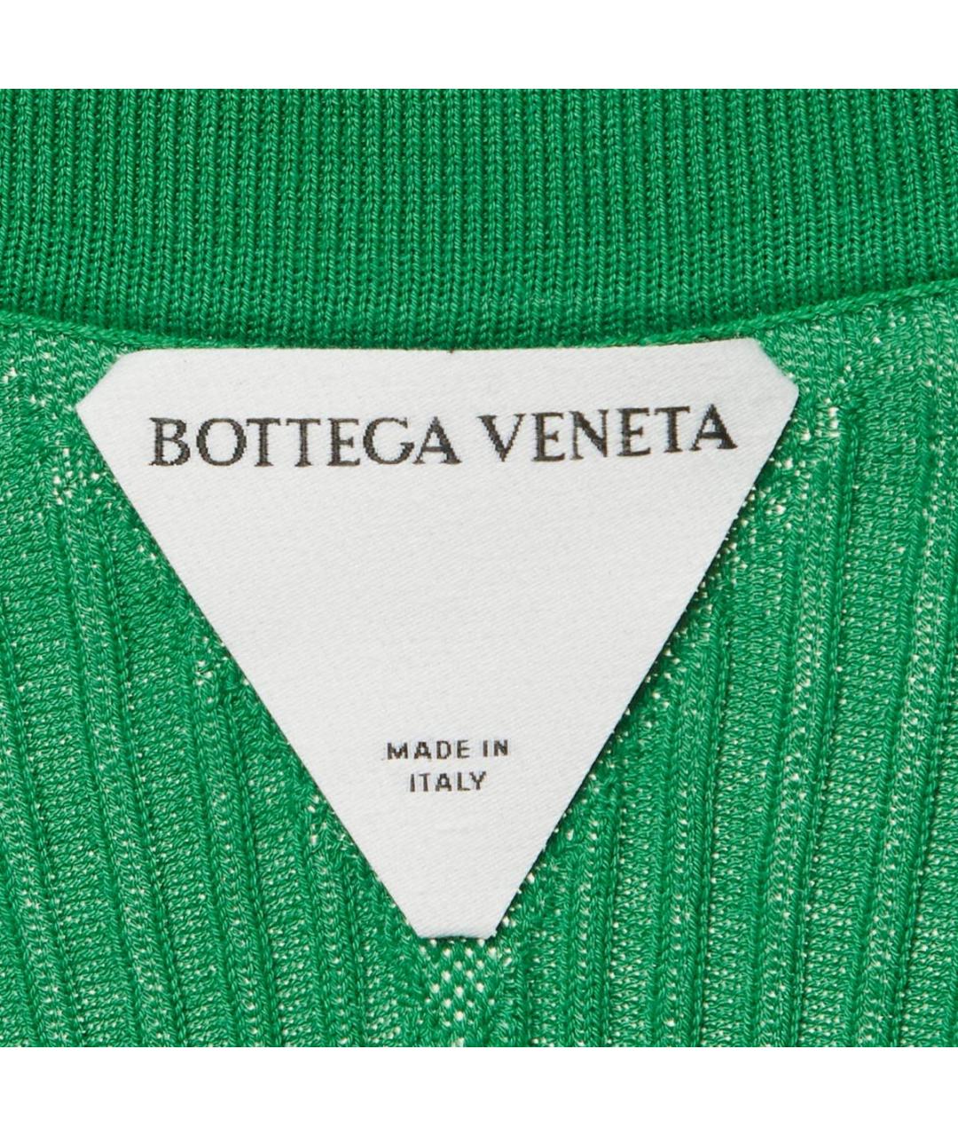 BOTTEGA VENETA Зеленая хлопковая футболка, фото 6