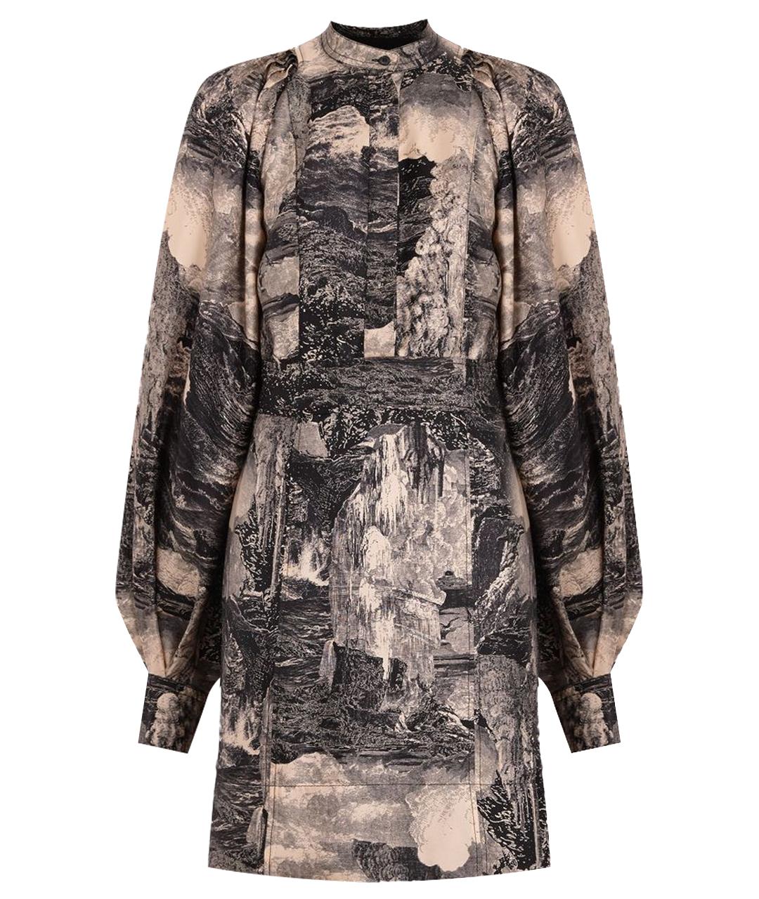 BURBERRY Мульти шелковое коктейльное платье, фото 1