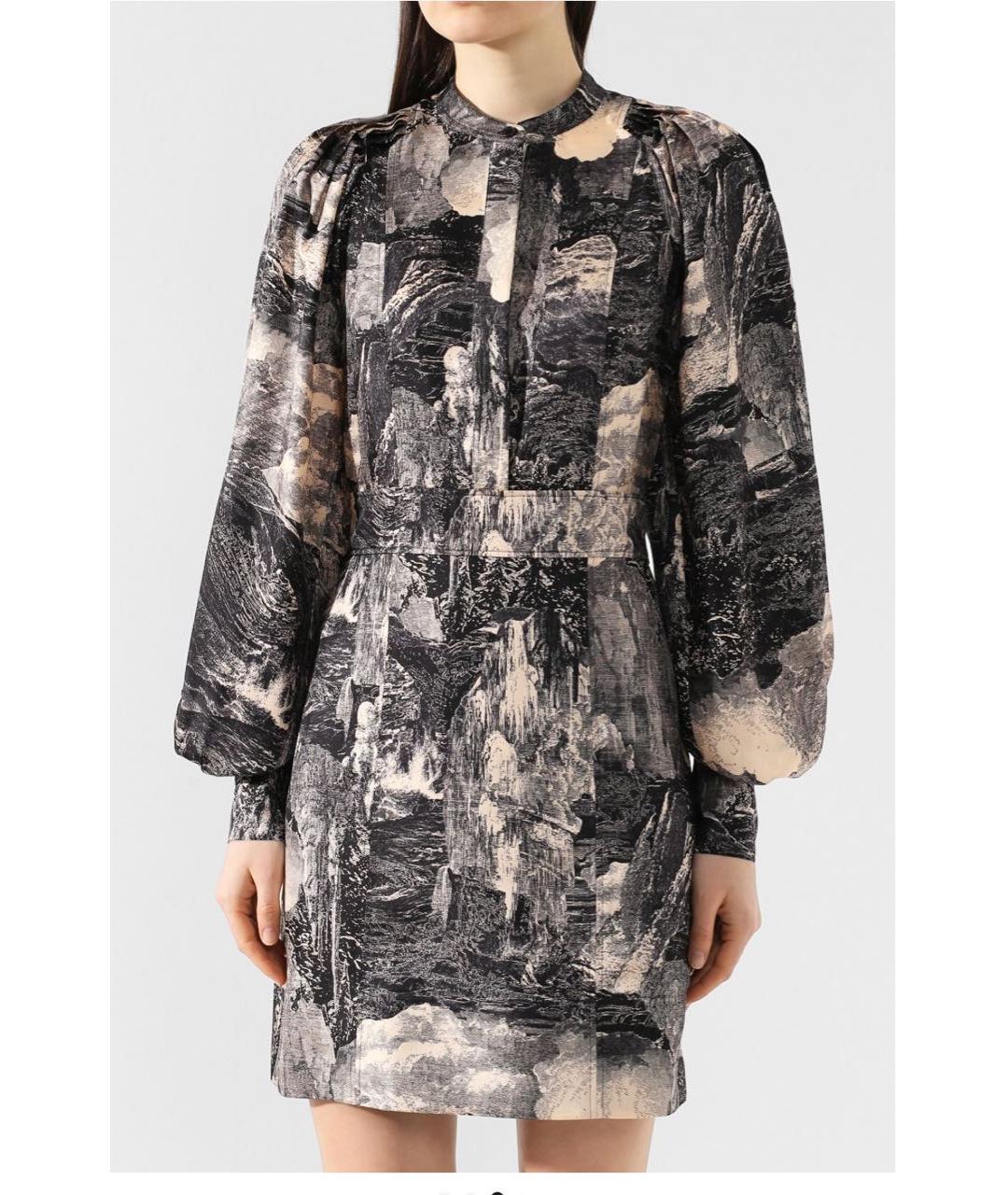 BURBERRY Мульти шелковое коктейльное платье, фото 8