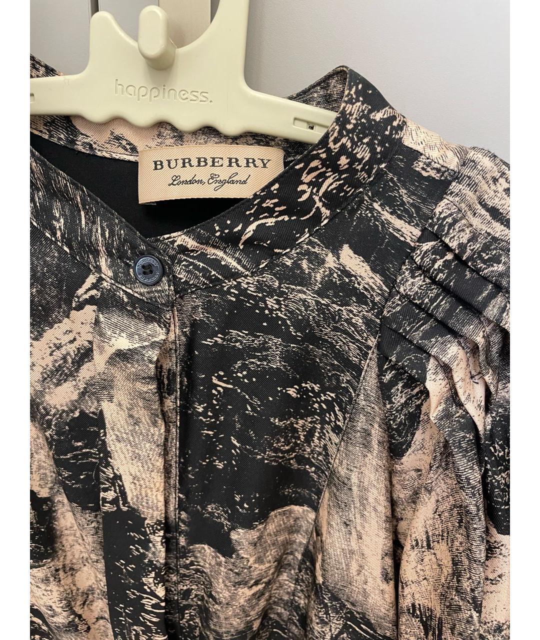 BURBERRY Мульти шелковое коктейльное платье, фото 3