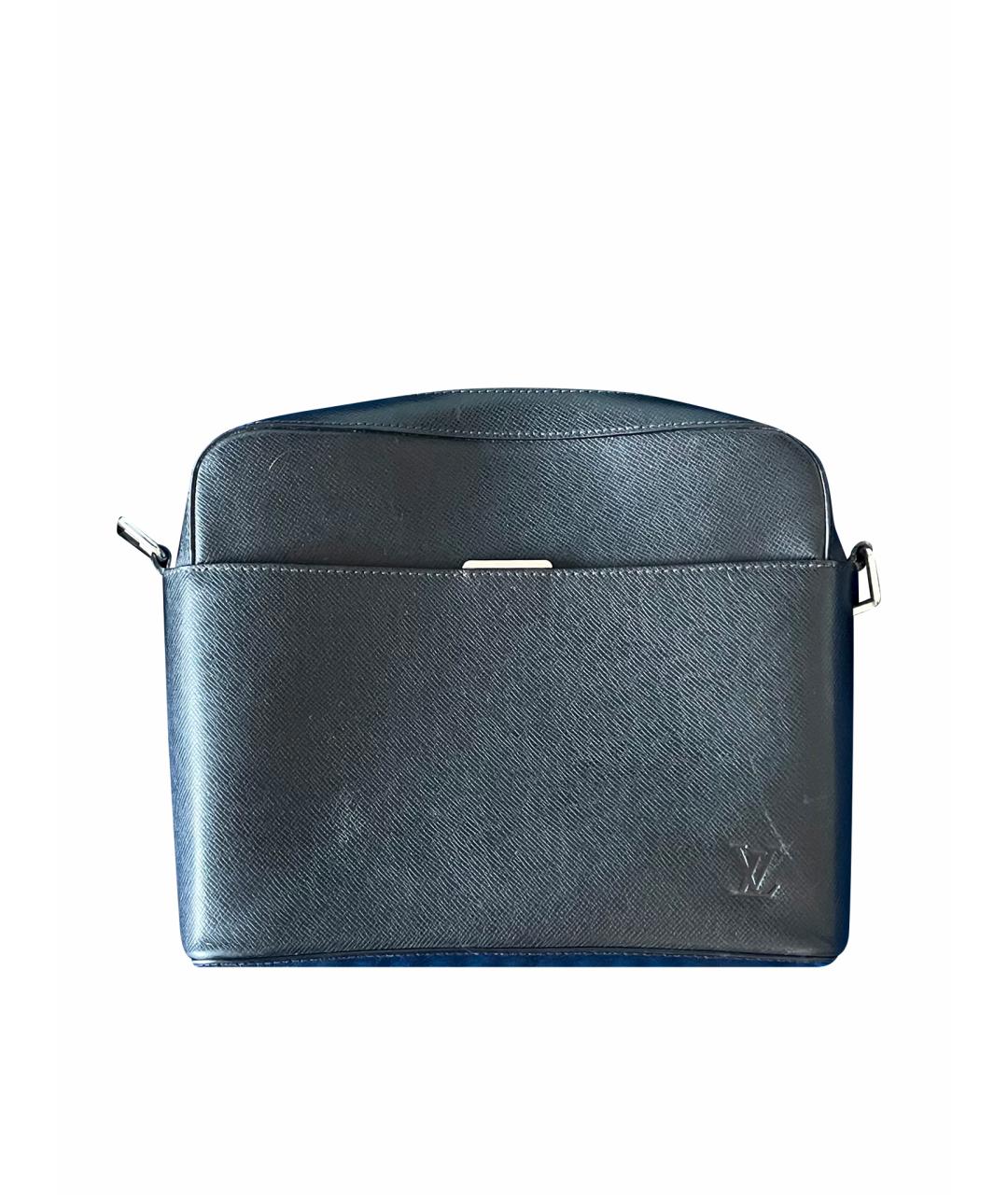 LOUIS VUITTON Черная кожаная сумка на плечо, фото 1