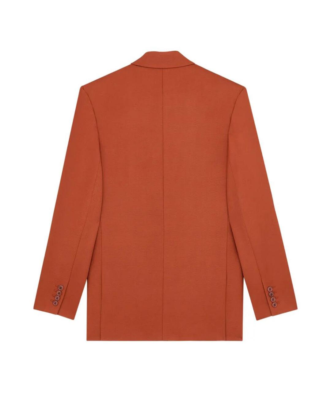 SAINT LAURENT Красный шерстяной жакет/пиджак, фото 2