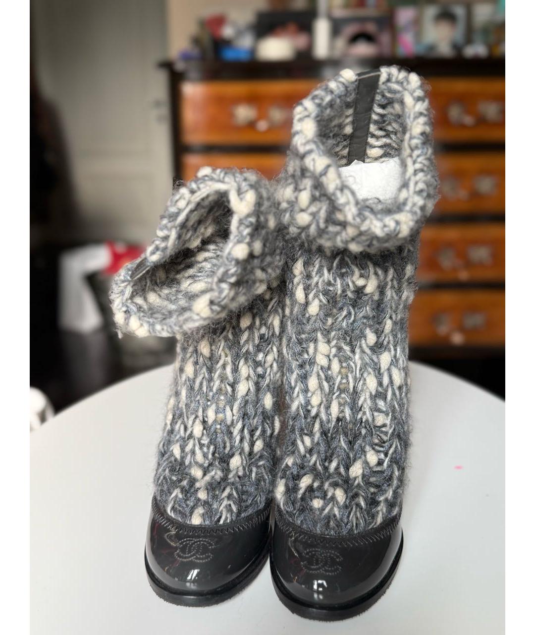 CHANEL Серые ботильоны, фото 2