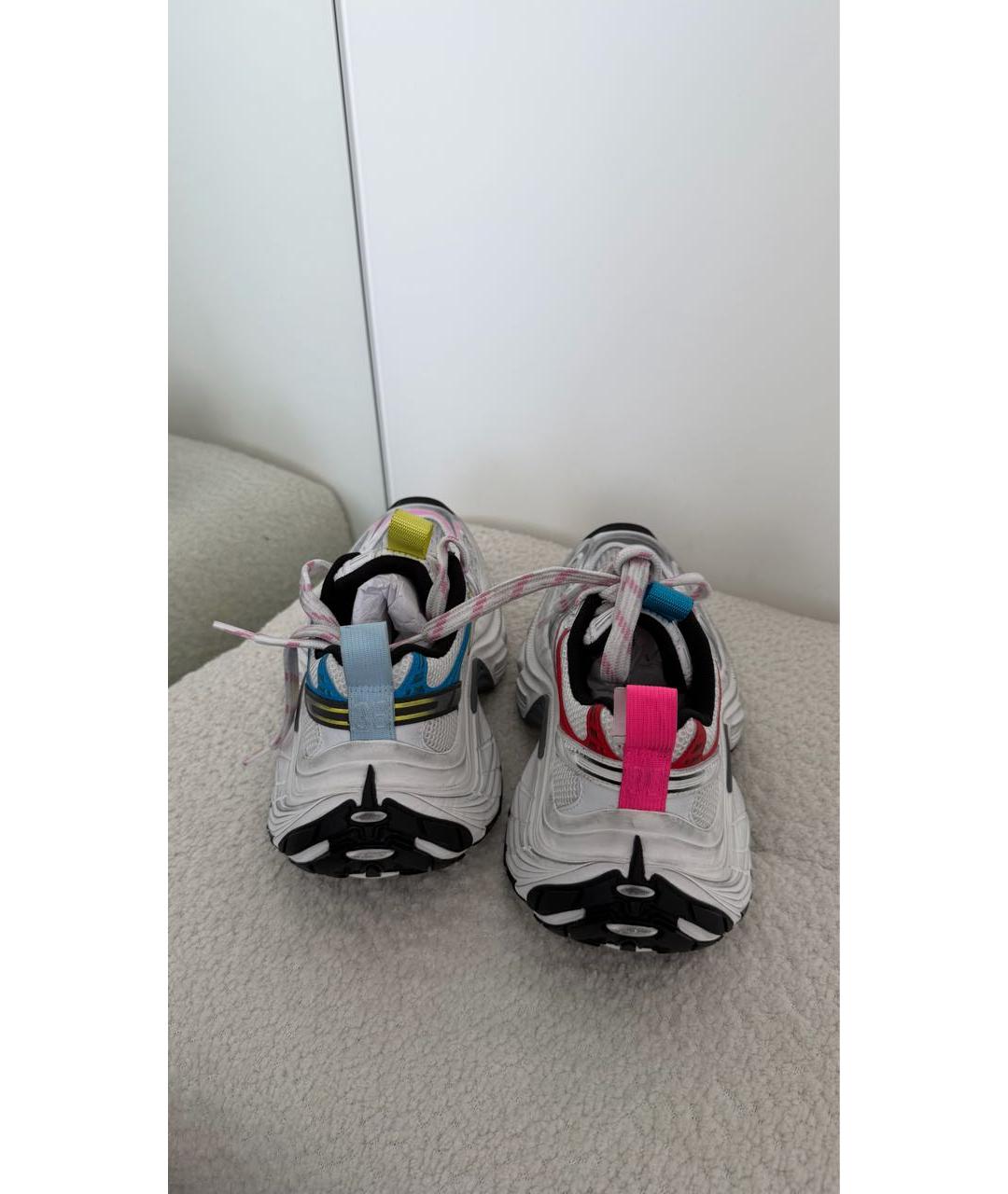 BALENCIAGA Белые кожаные кроссовки, фото 4