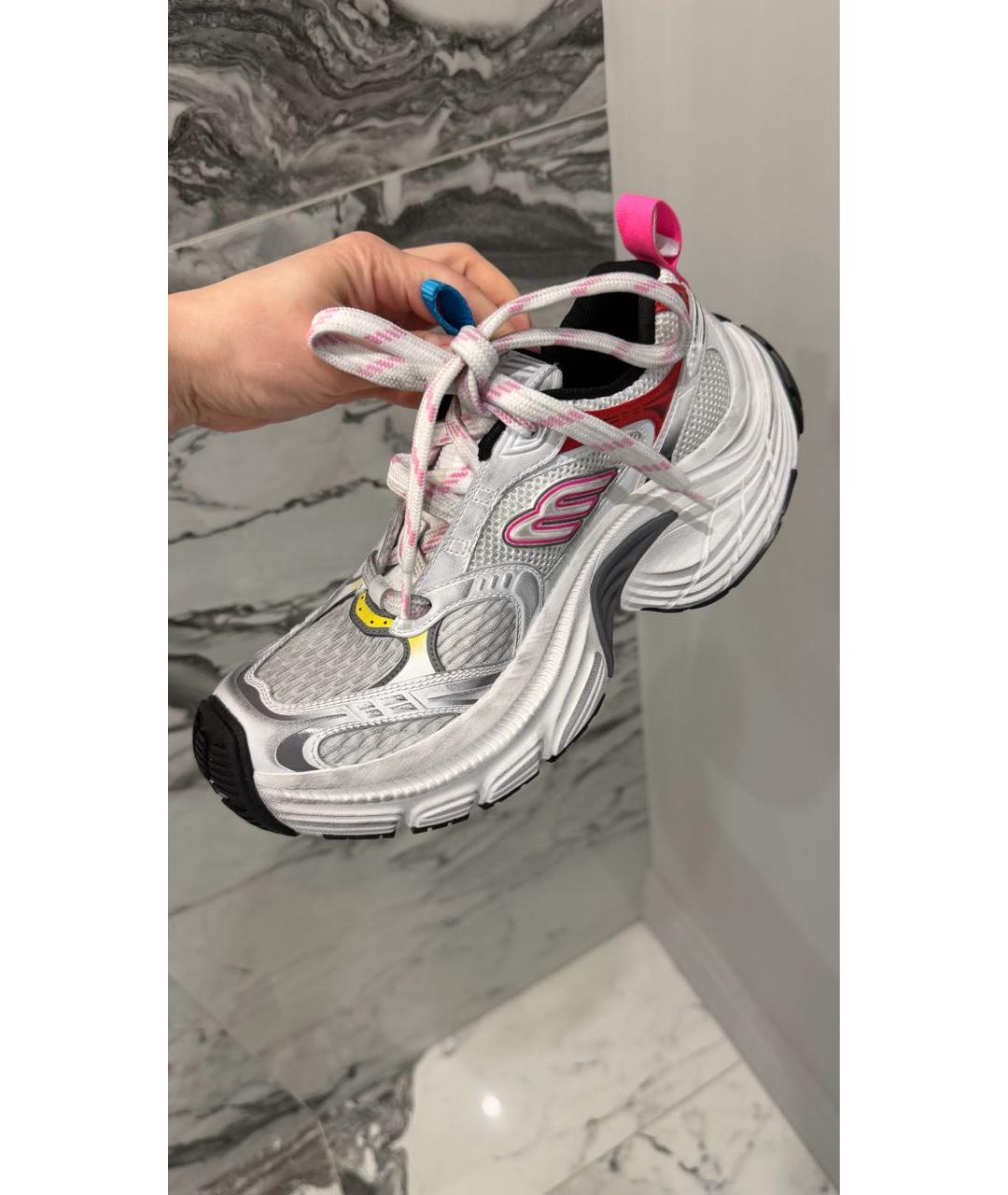 BALENCIAGA Белые кожаные кроссовки, фото 5