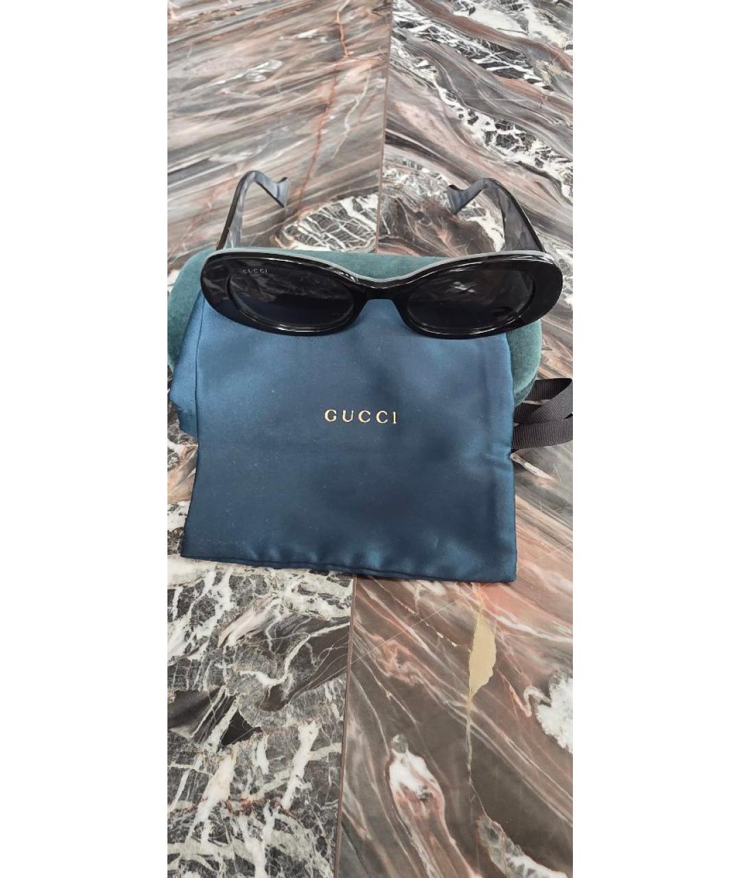 GUCCI Черные пластиковые солнцезащитные очки, фото 4