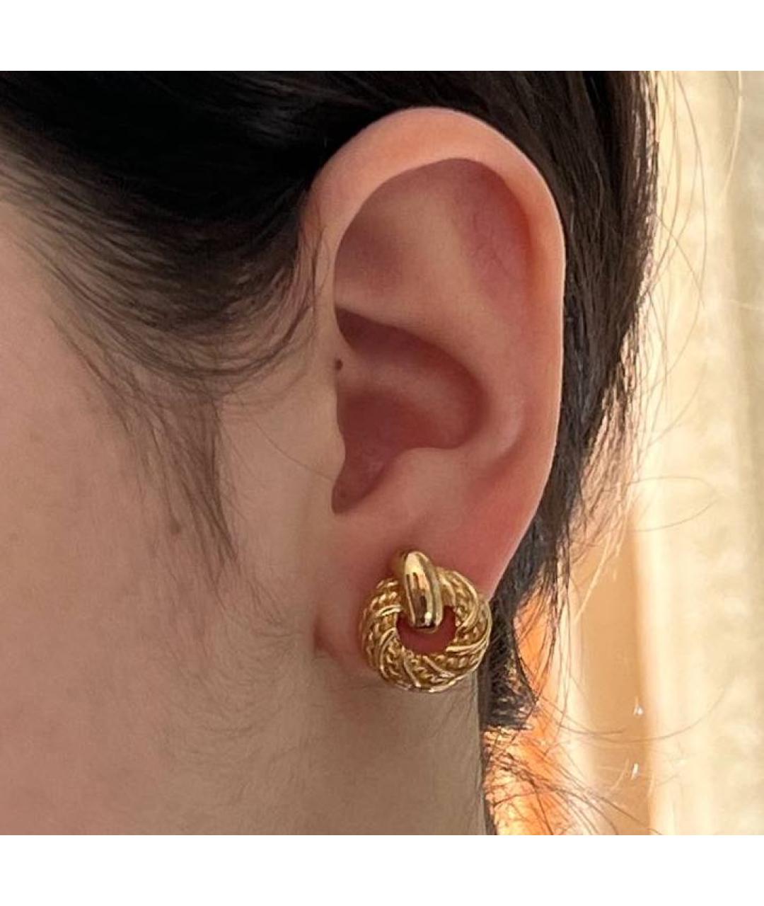 CHRISTIAN DIOR Золотые металлические серьги, фото 4