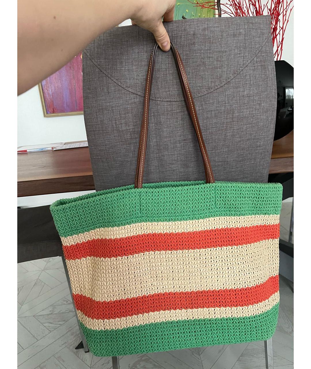 MIU MIU Мульти пелетеная пляжная сумка, фото 2