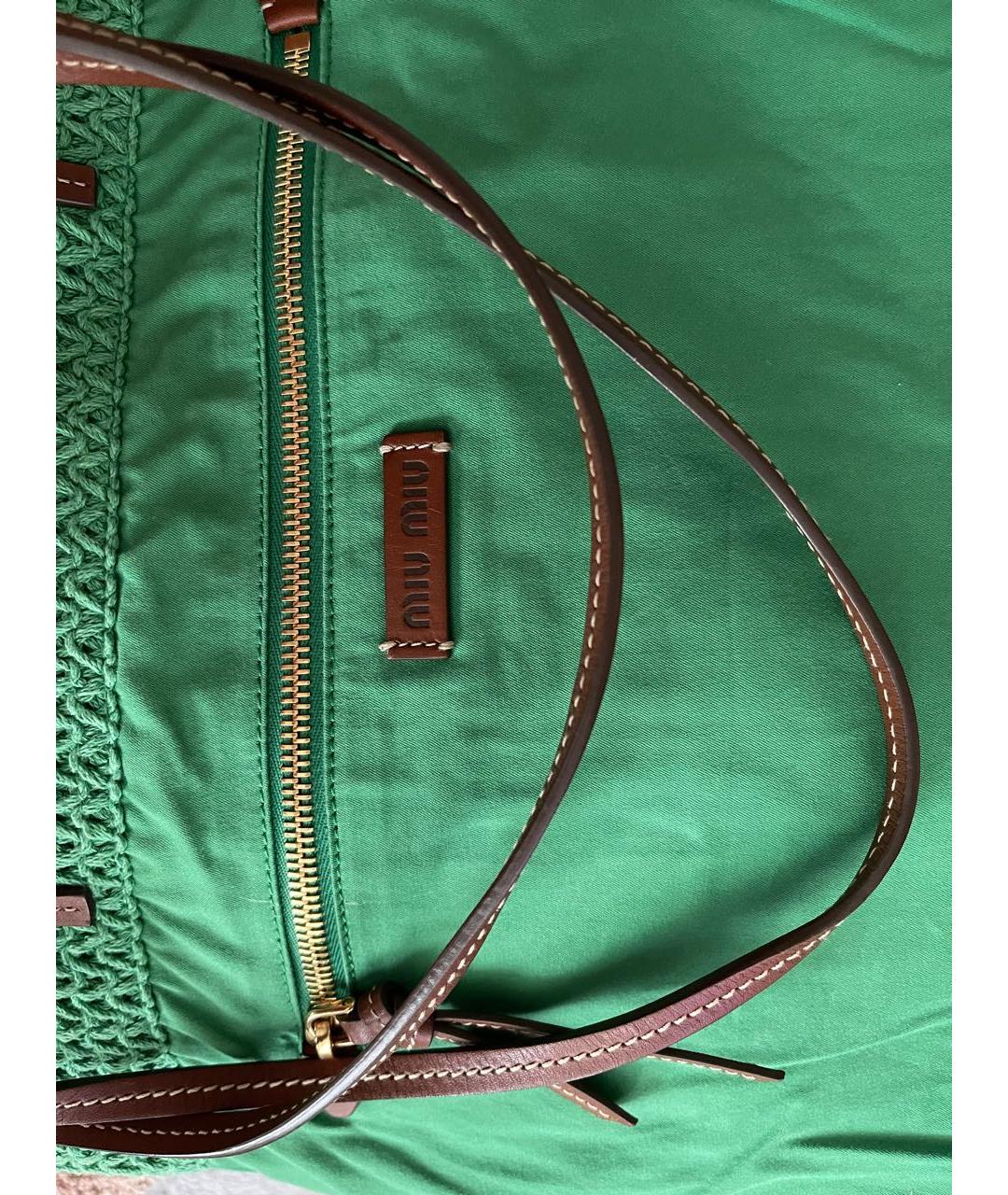 MIU MIU Мульти пелетеная пляжная сумка, фото 6