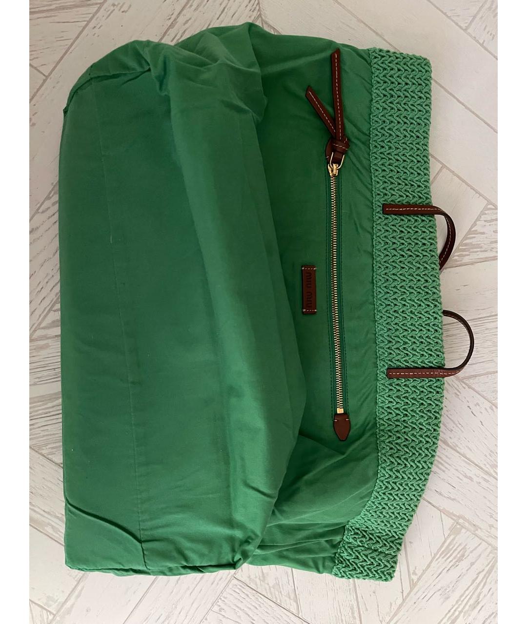 MIU MIU Мульти пелетеная пляжная сумка, фото 5