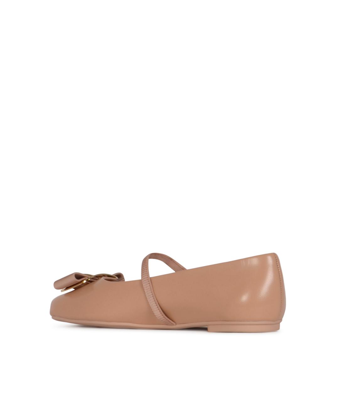 FERRAGAMO Розовые кожаные балетки, фото 3