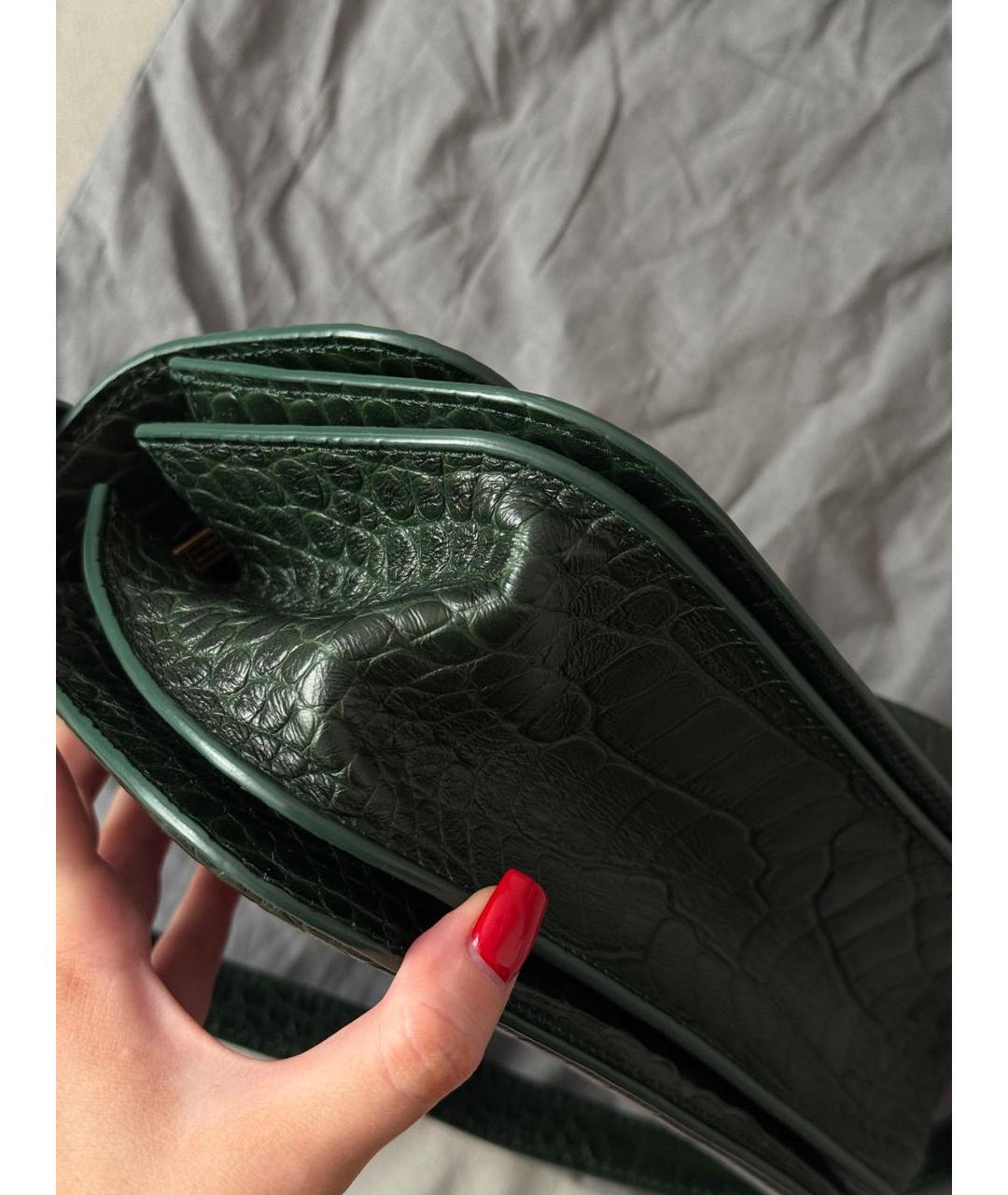 BALENCIAGA Зеленая кожаная сумка через плечо, фото 2