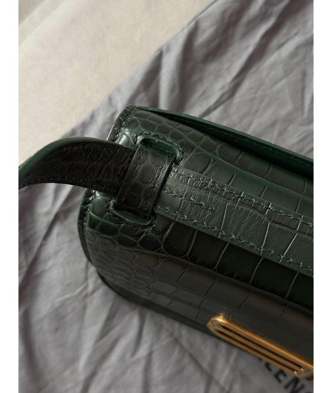 BALENCIAGA Зеленая кожаная сумка через плечо, фото 8