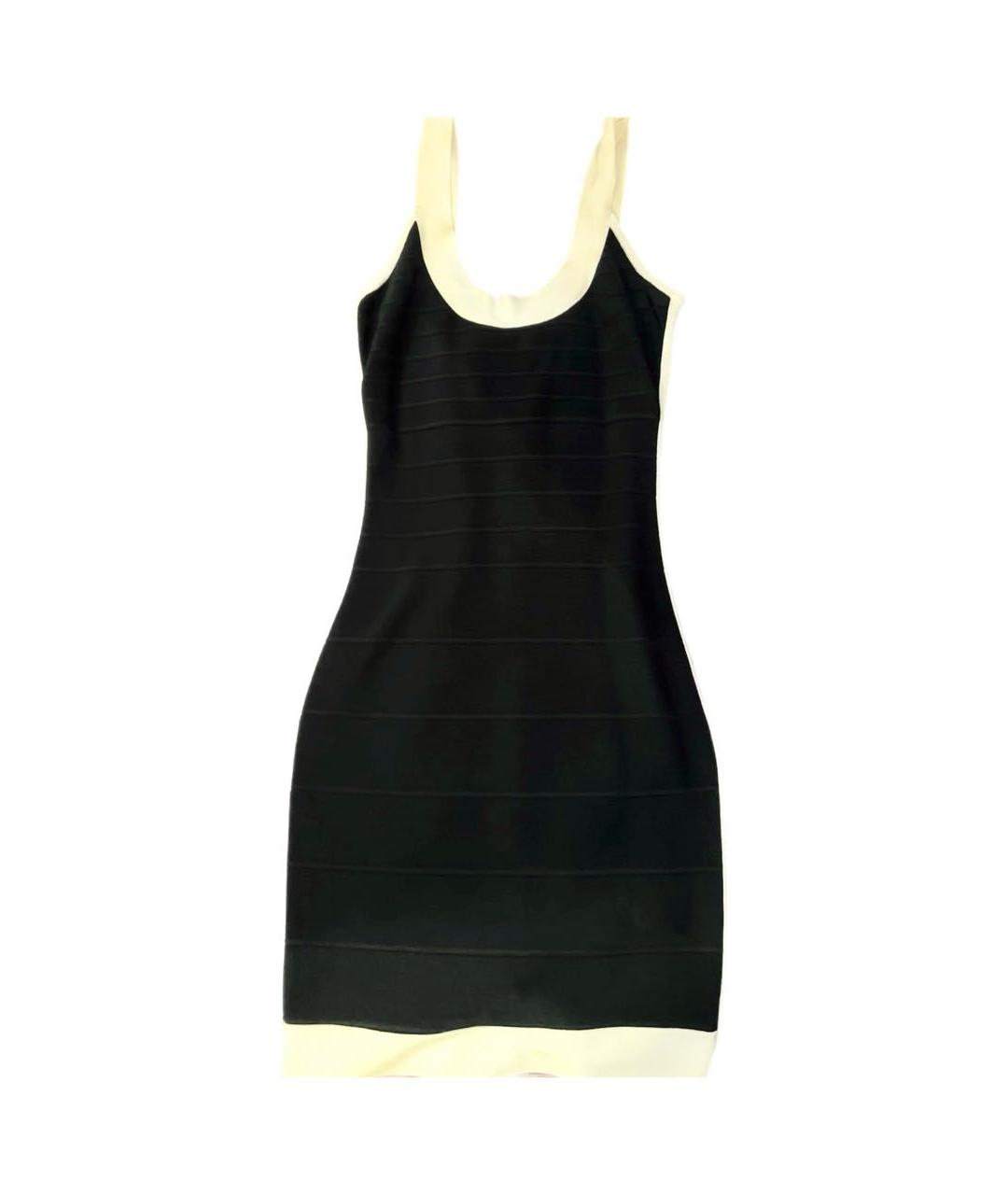 HERVE LEGER Черное вискозное повседневное платье, фото 1