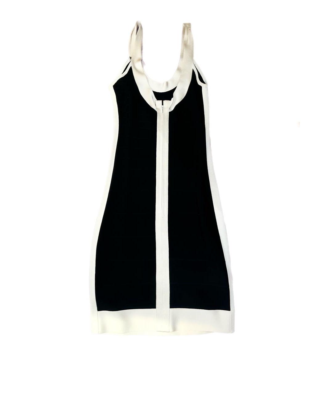 HERVE LEGER Черное вискозное повседневное платье, фото 2