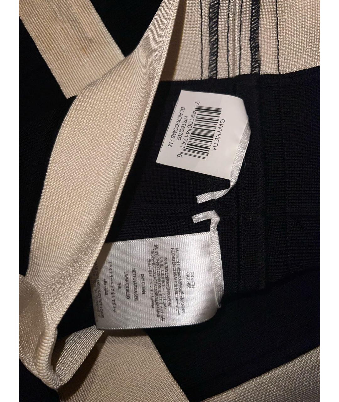 HERVE LEGER Черное вискозное повседневное платье, фото 4