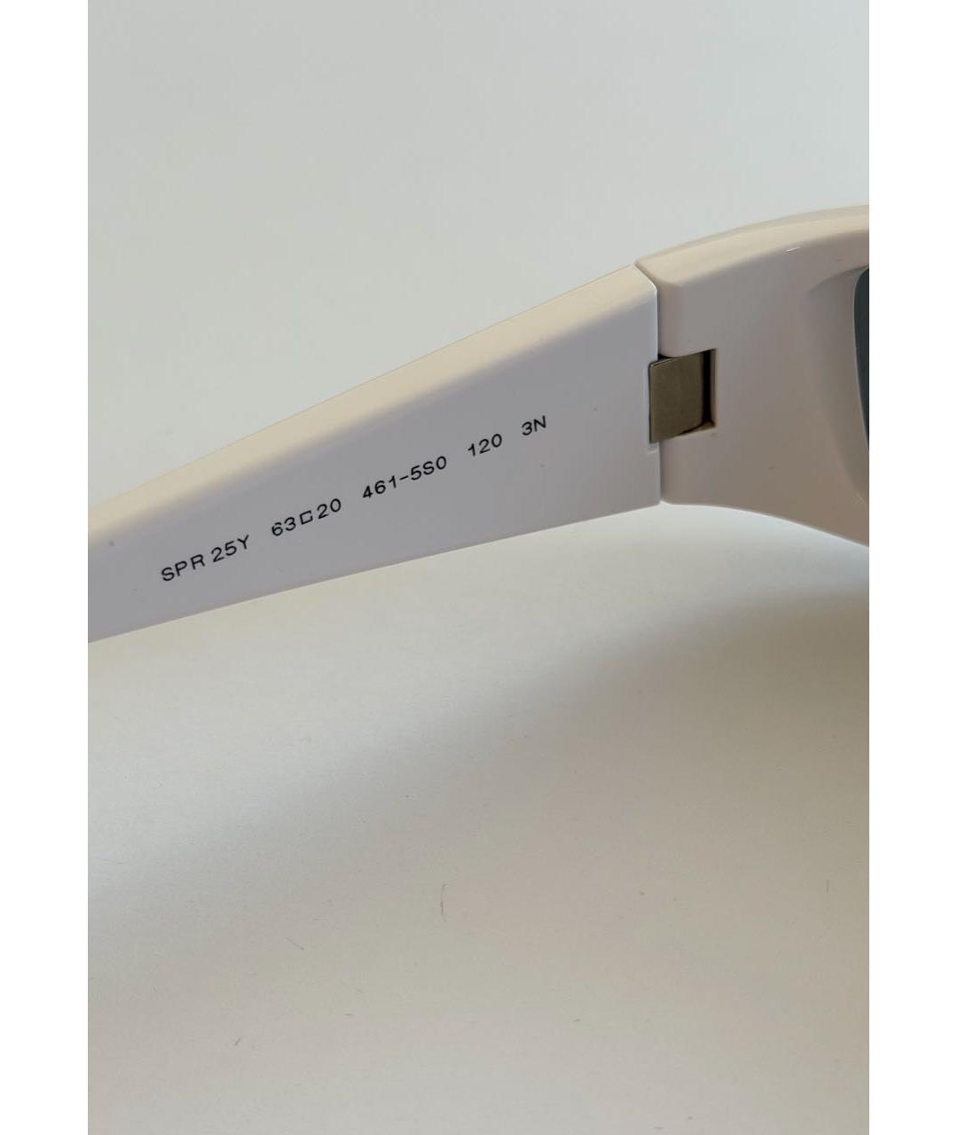 PRADA Белые пластиковые солнцезащитные очки, фото 5