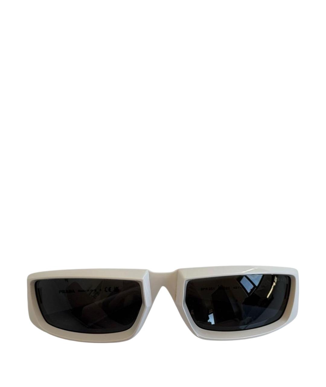 PRADA Белые пластиковые солнцезащитные очки, фото 1