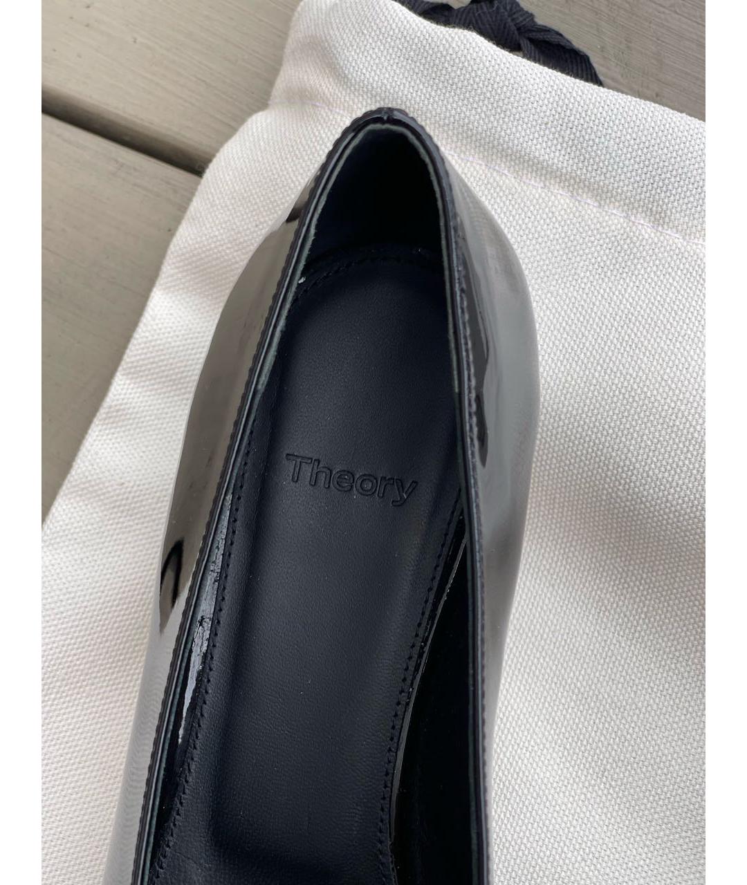 THEORY Черные кожаные туфли, фото 7