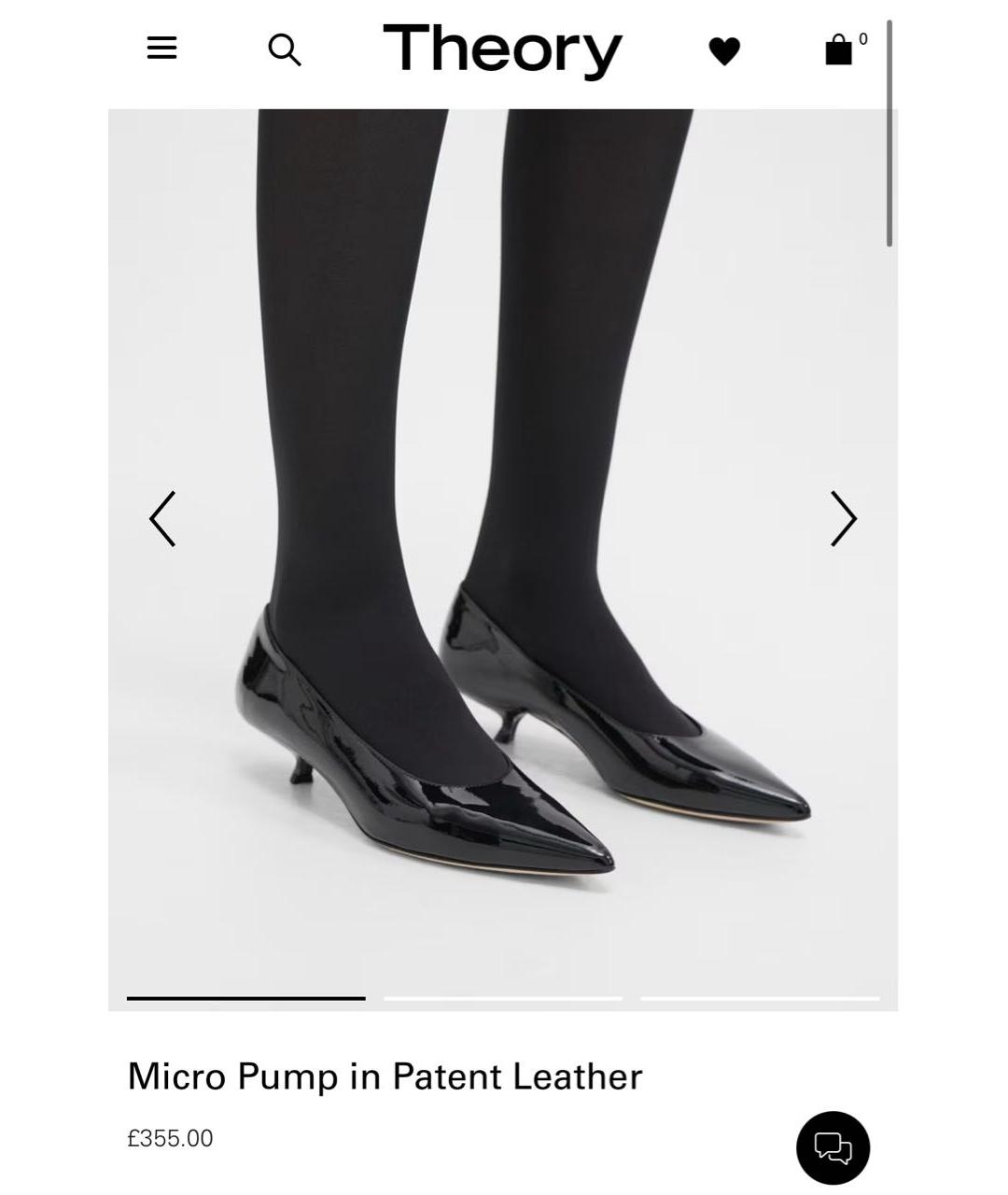 THEORY Черные кожаные туфли, фото 2