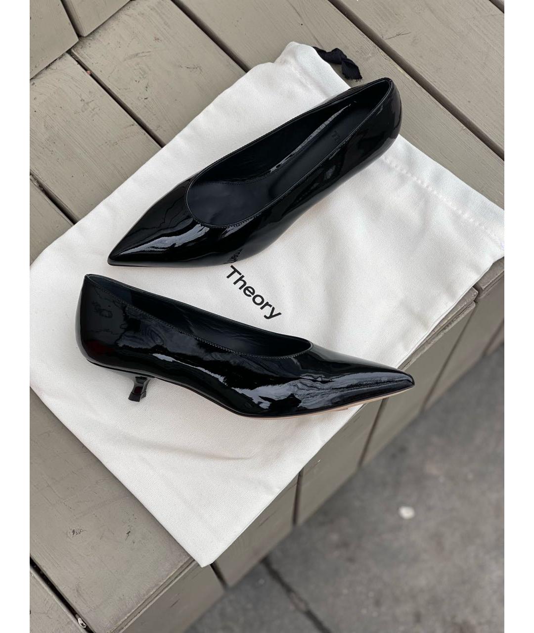 THEORY Черные кожаные туфли, фото 3