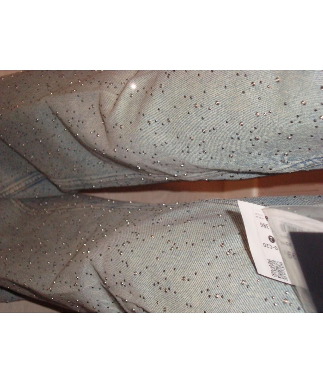 JOHN RICHMOND Голубые хлопковые прямые джинсы, фото 6