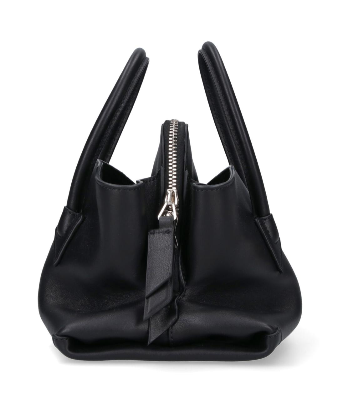 THE ATTICO Черная кожаная сумка тоут, фото 5