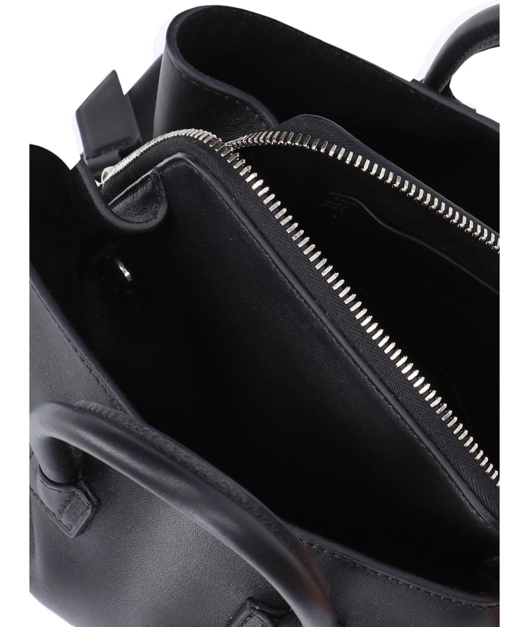 THE ATTICO Черная кожаная сумка тоут, фото 4