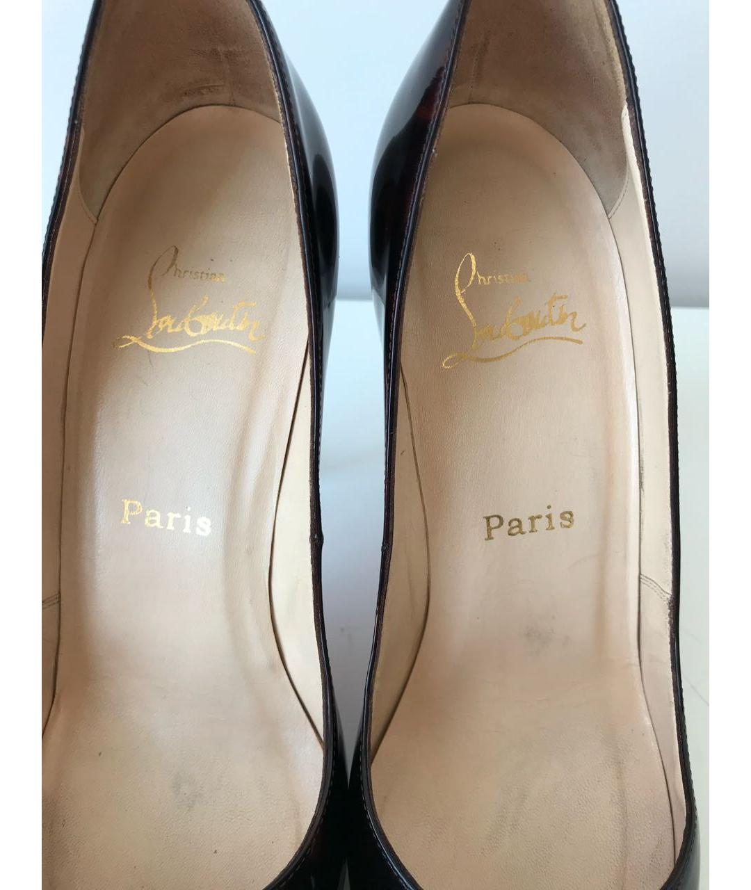 CHRISTIAN LOUBOUTIN Коричневые туфли из лакированной кожи, фото 3