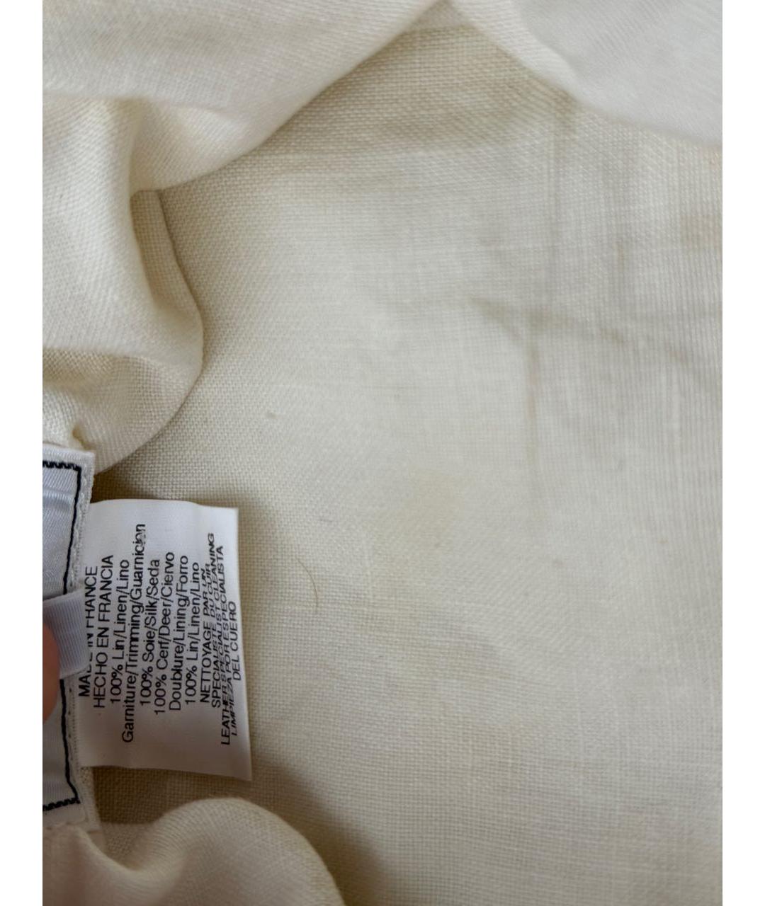 HERMES Белая льняная панама, фото 4