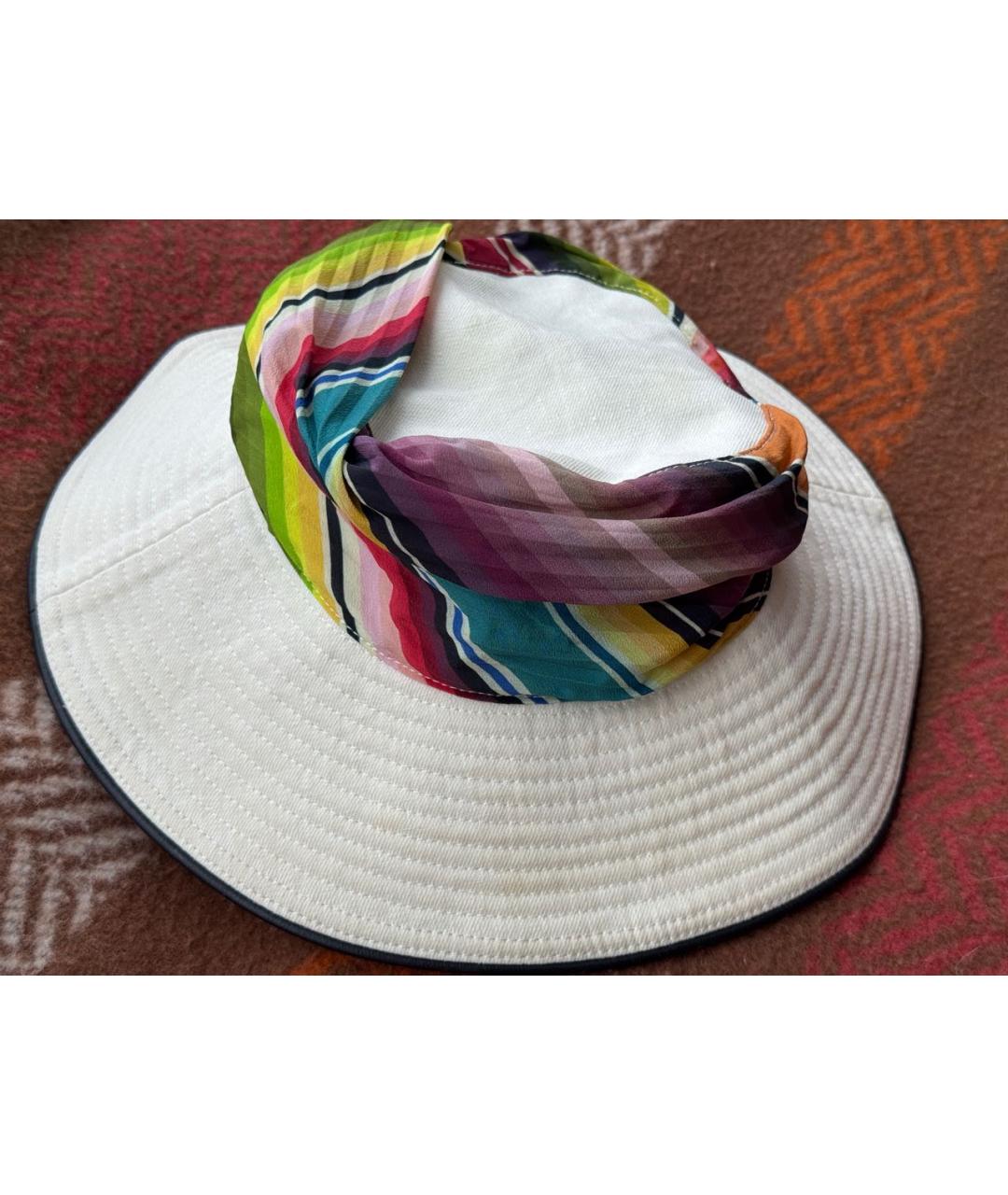 HERMES Белая льняная панама, фото 2