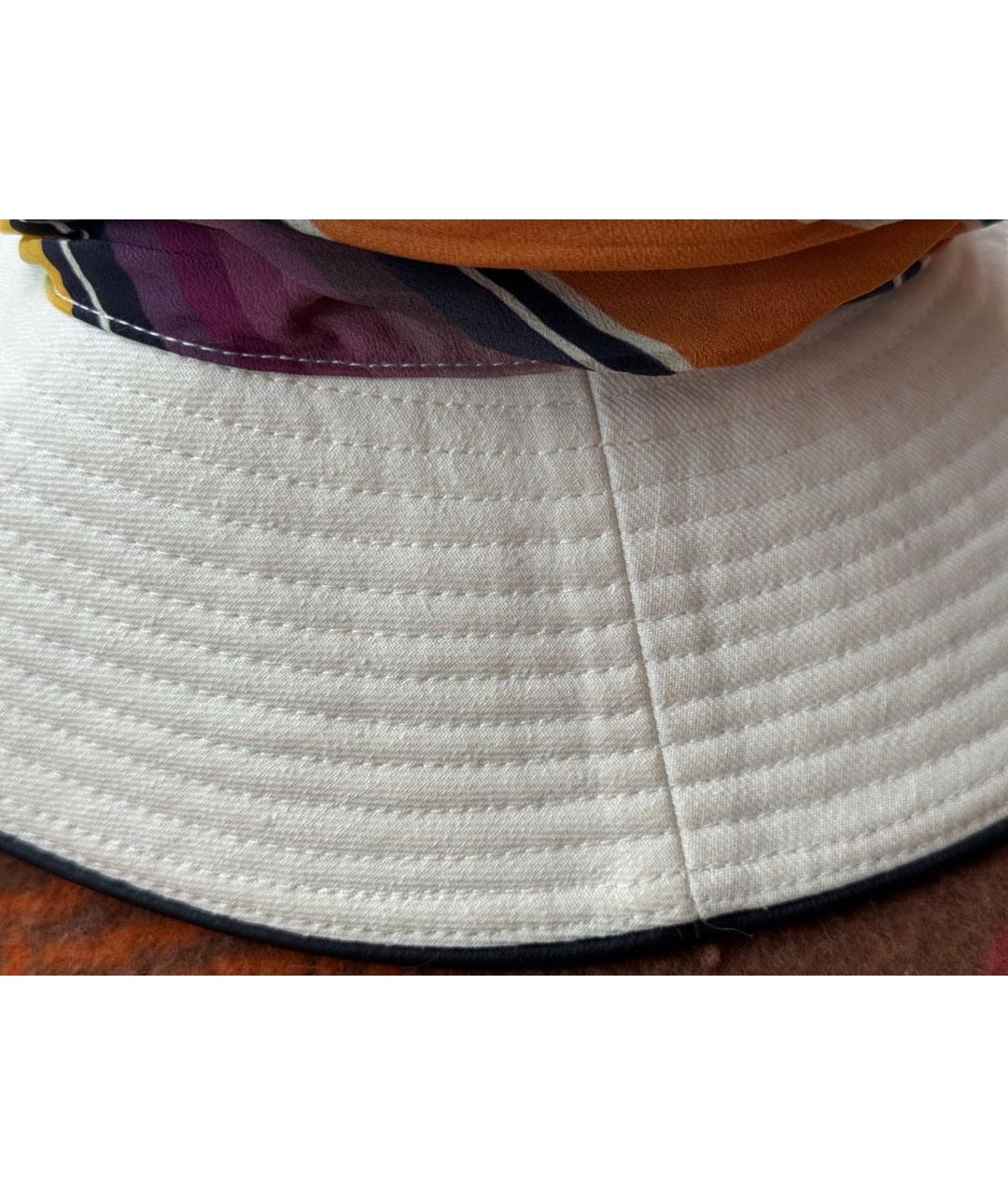 HERMES Белая льняная панама, фото 6