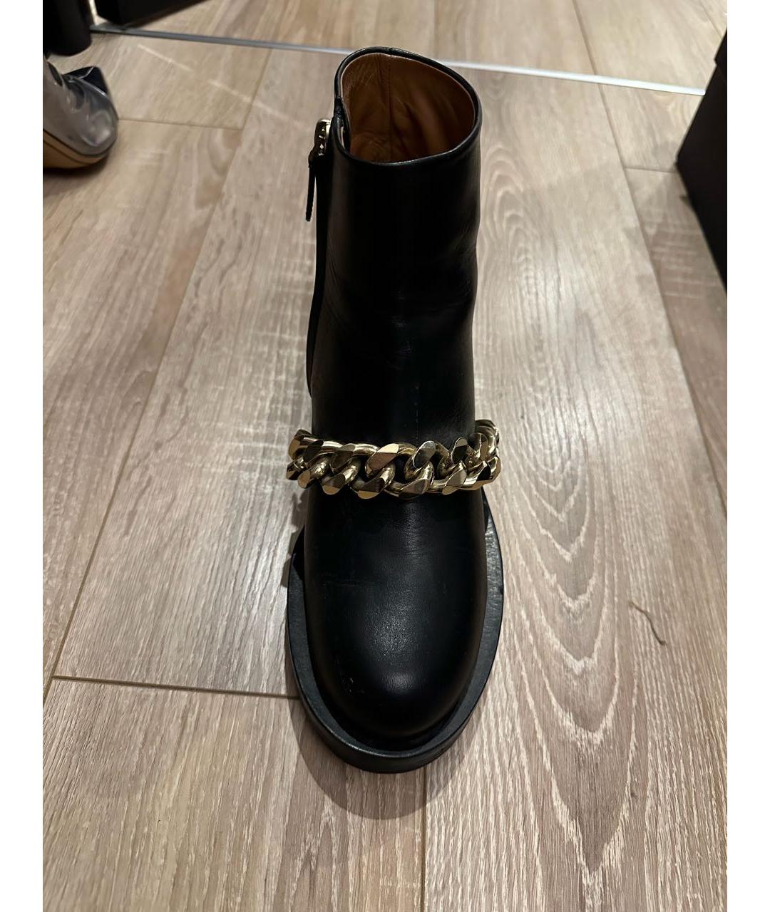 GIVENCHY Черные кожаные полусапоги, фото 6