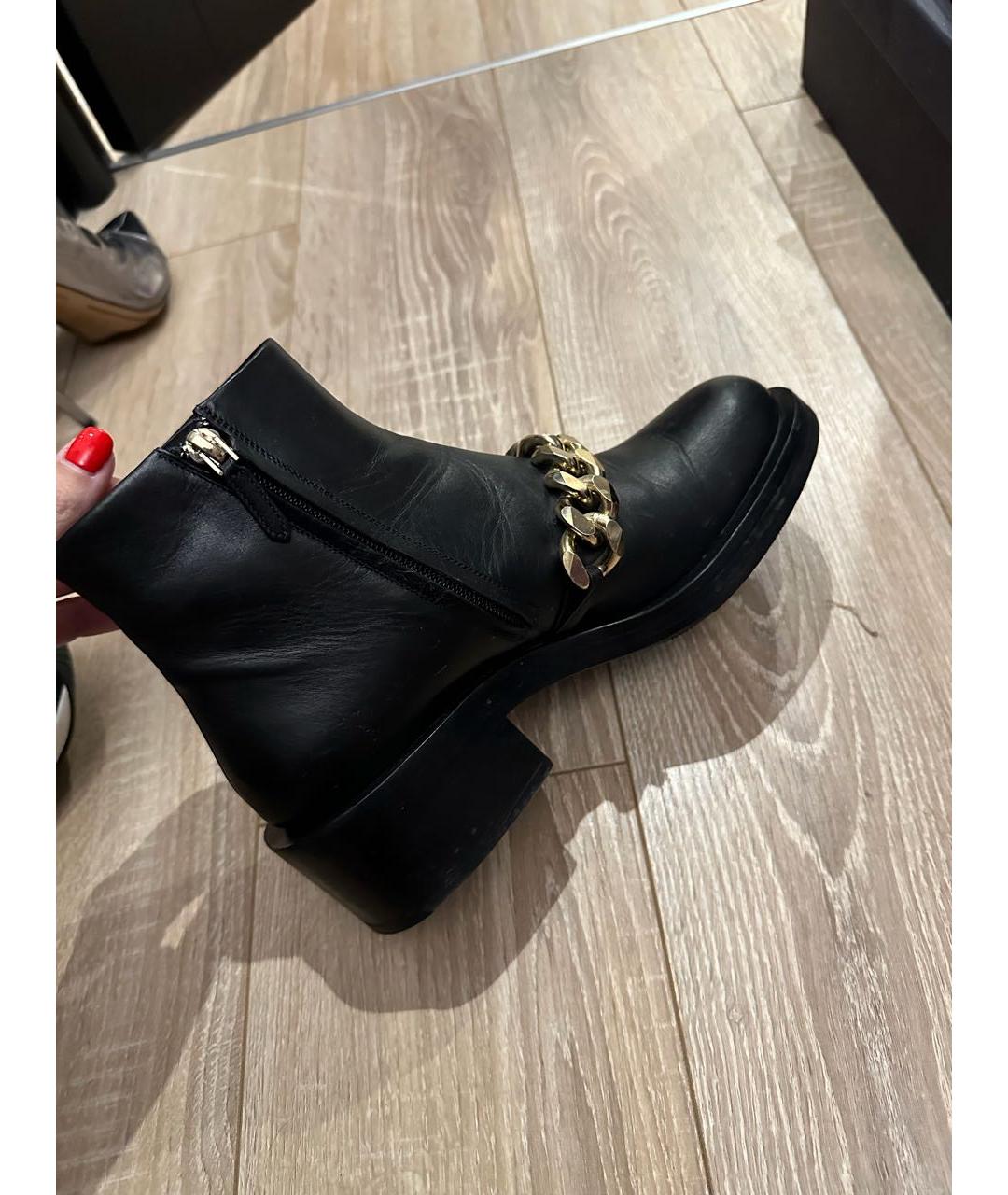 GIVENCHY Черные кожаные полусапоги, фото 5