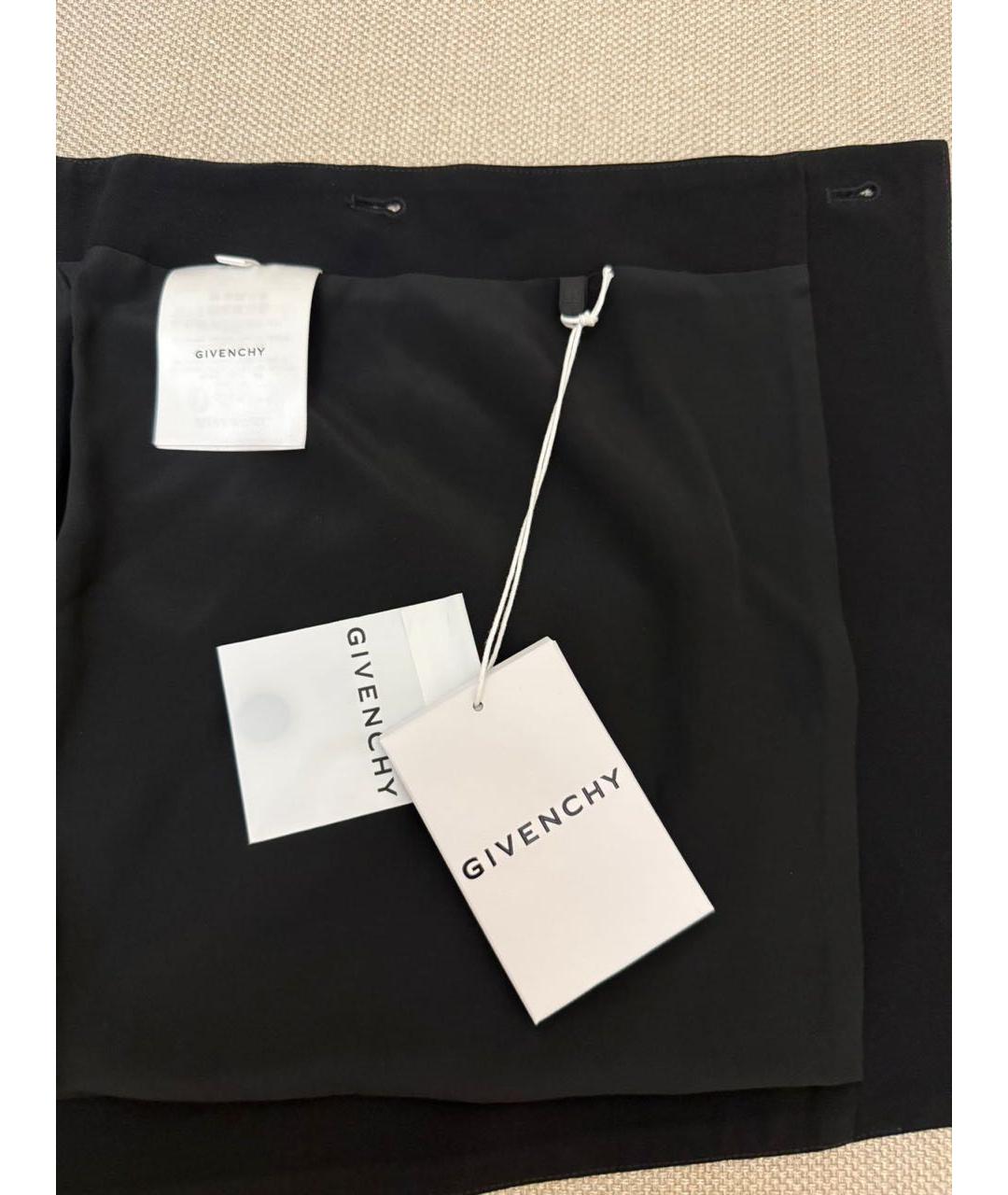 GIVENCHY Черная вискозная юбка мини, фото 2