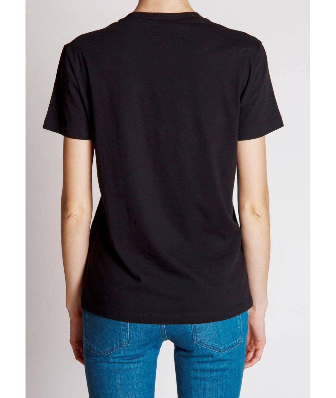 ALEXANDER MCQUEEN Черная хлопковая футболка, фото 5