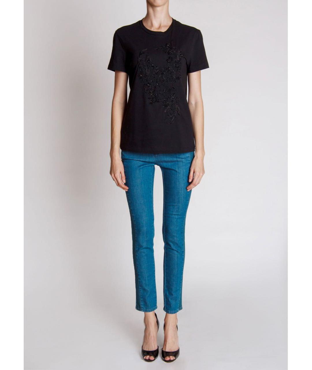 ALEXANDER MCQUEEN Черная хлопковая футболка, фото 3