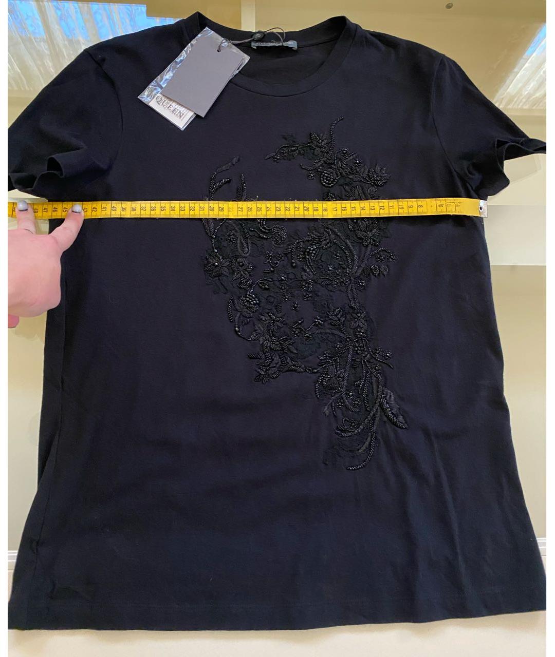 ALEXANDER MCQUEEN Черная хлопковая футболка, фото 8