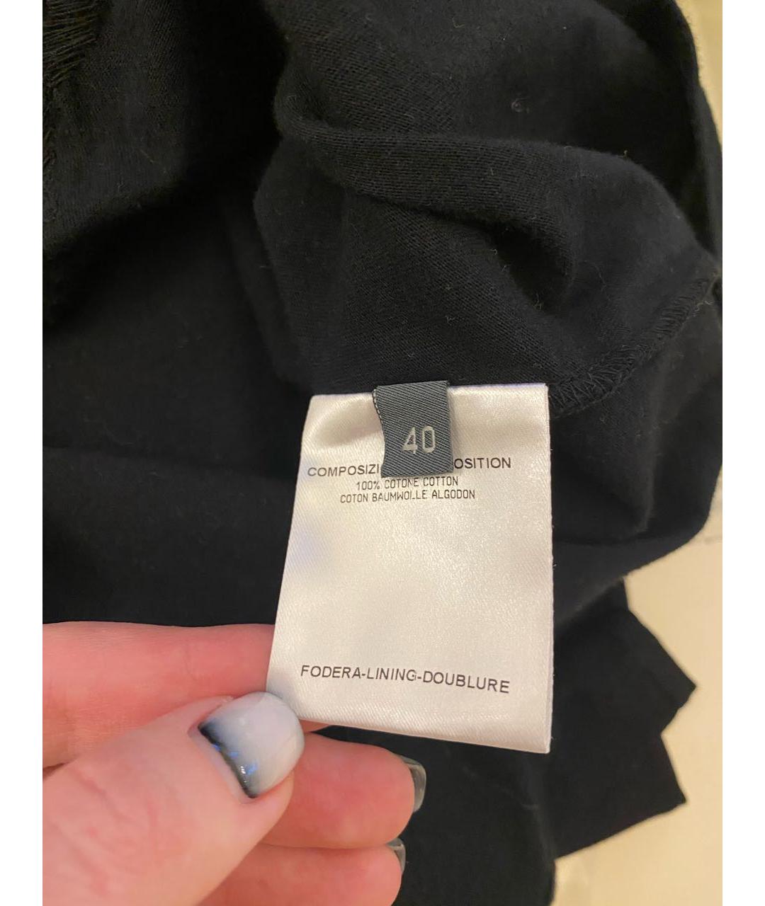 ALEXANDER MCQUEEN Черная хлопковая футболка, фото 7