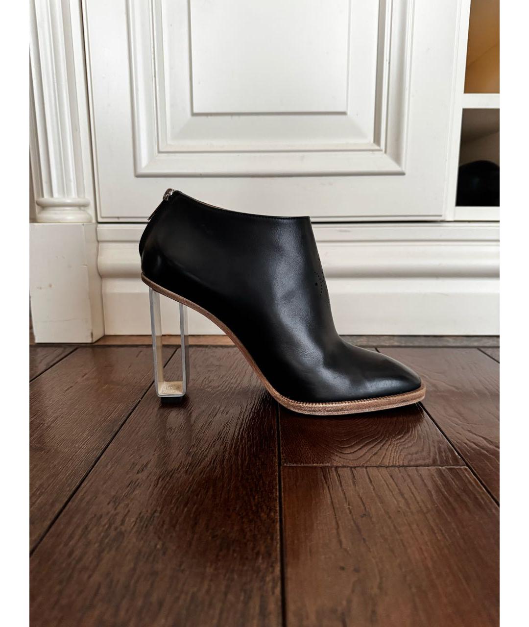 HERMES Черные кожаные ботильоны, фото 6