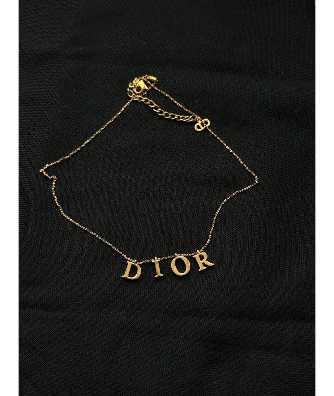 CHRISTIAN DIOR Золотая металлическая подвеска, фото 4