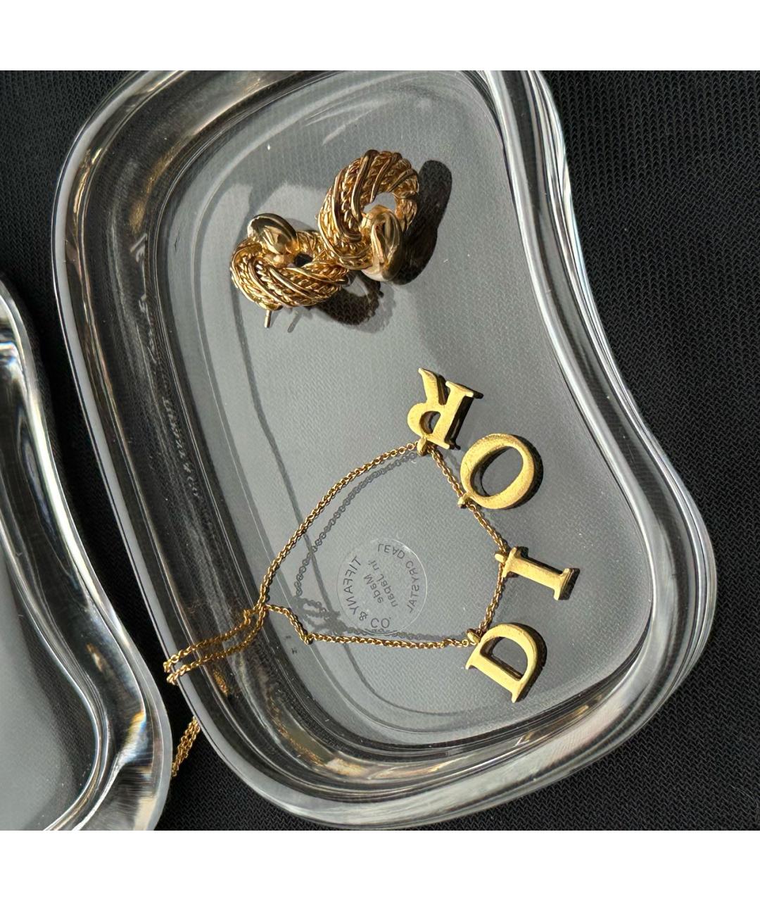 CHRISTIAN DIOR Золотая металлическая подвеска, фото 3