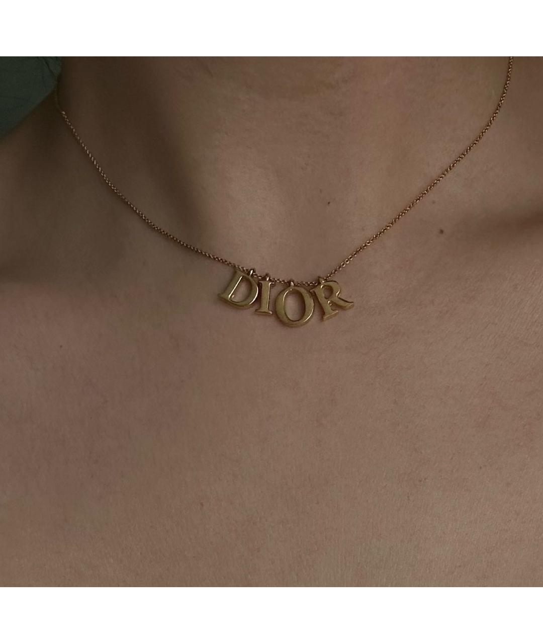 CHRISTIAN DIOR Золотая металлическая подвеска, фото 2