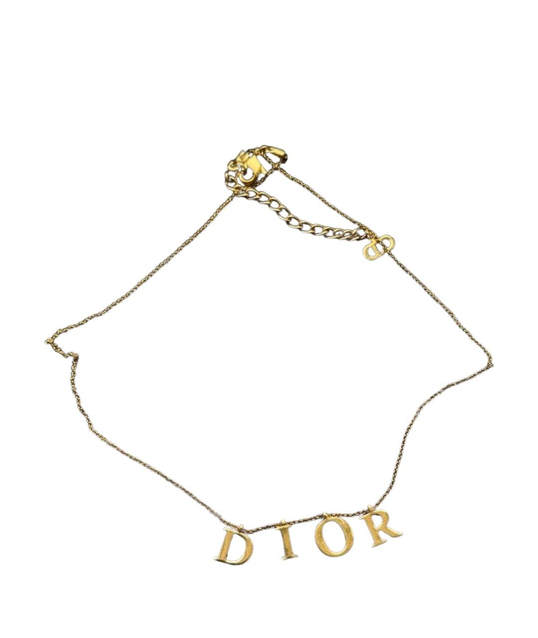 CHRISTIAN DIOR Золотая металлическая подвеска, фото 1