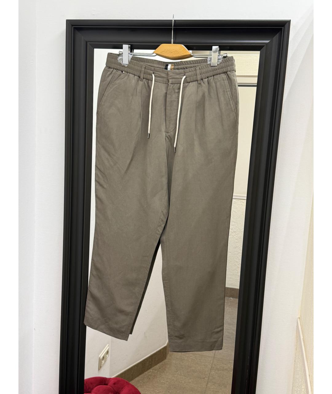 HUGO BOSS Серые повседневные брюки, фото 7