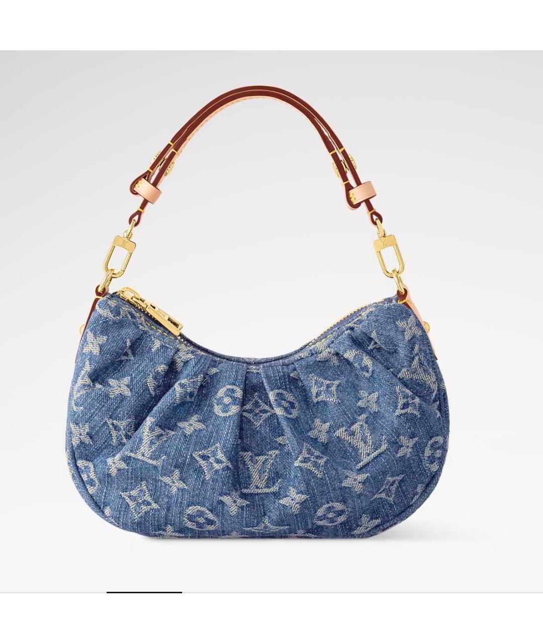 LOUIS VUITTON Синяя деним сумка с короткими ручками, фото 5