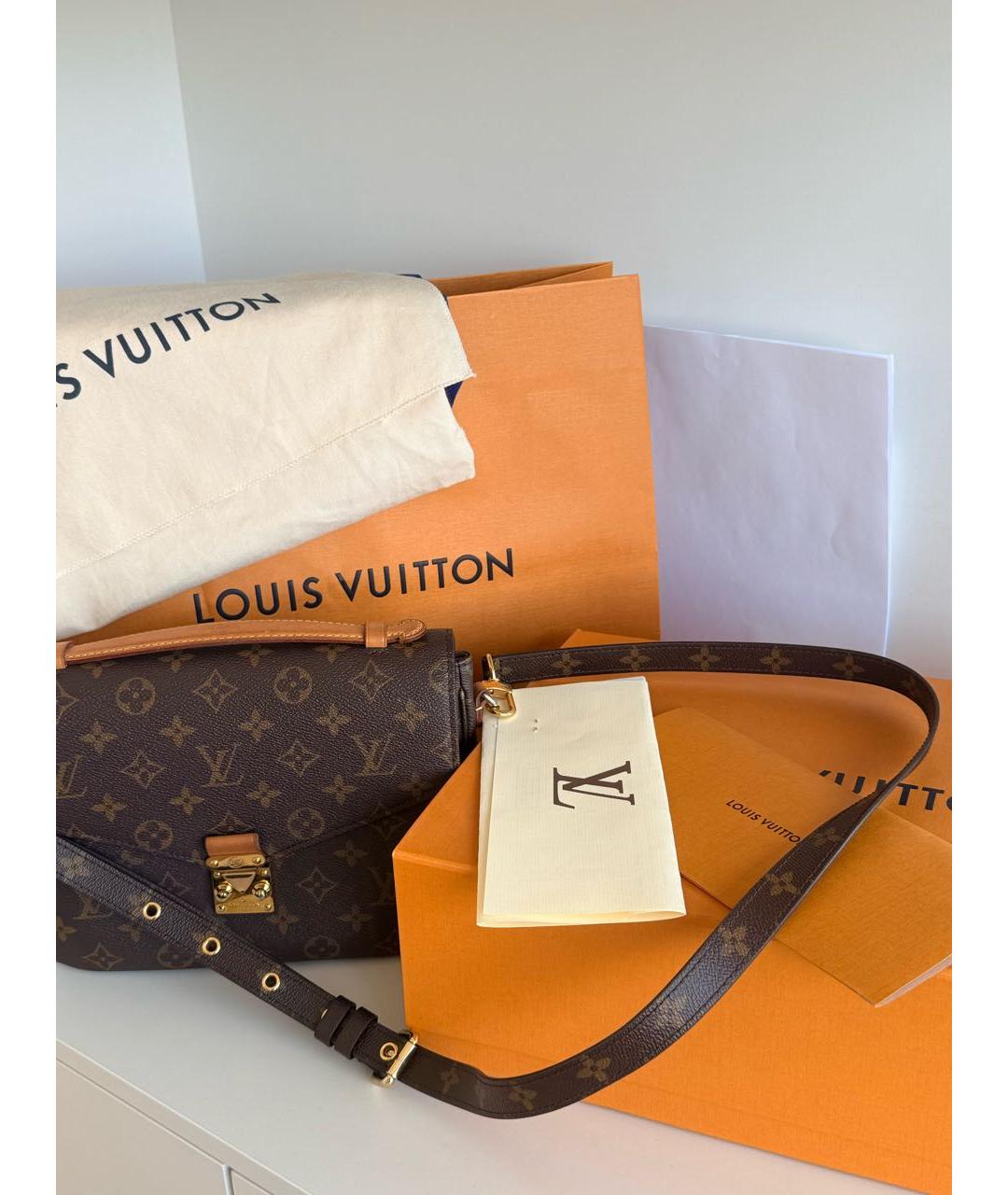 LOUIS VUITTON Коричневая сумка через плечо, фото 2