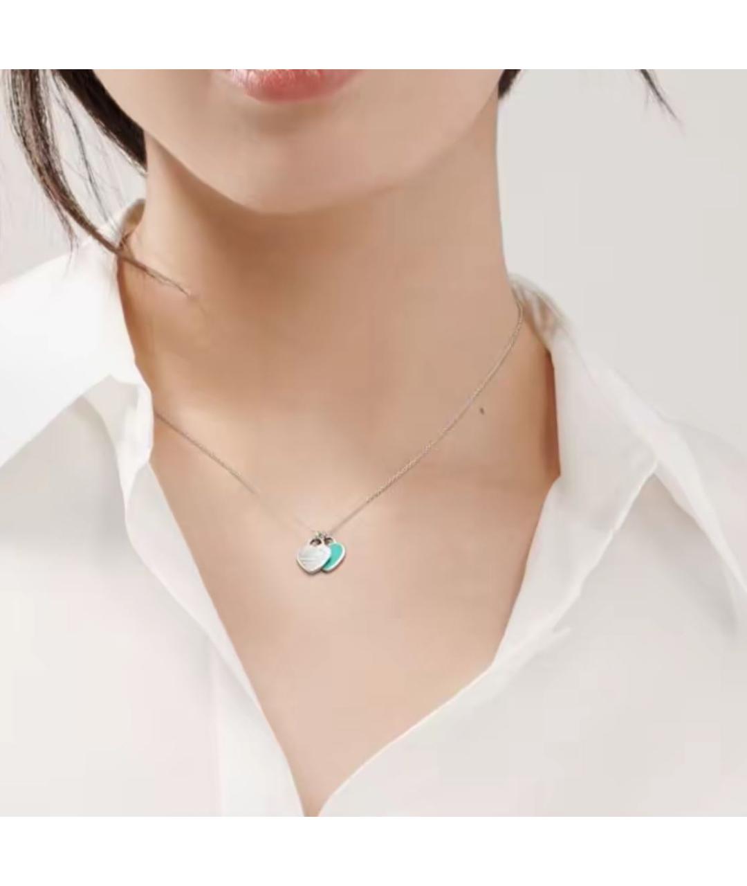 TIFFANY&CO Бирюзовая серебряная подвеска, фото 3