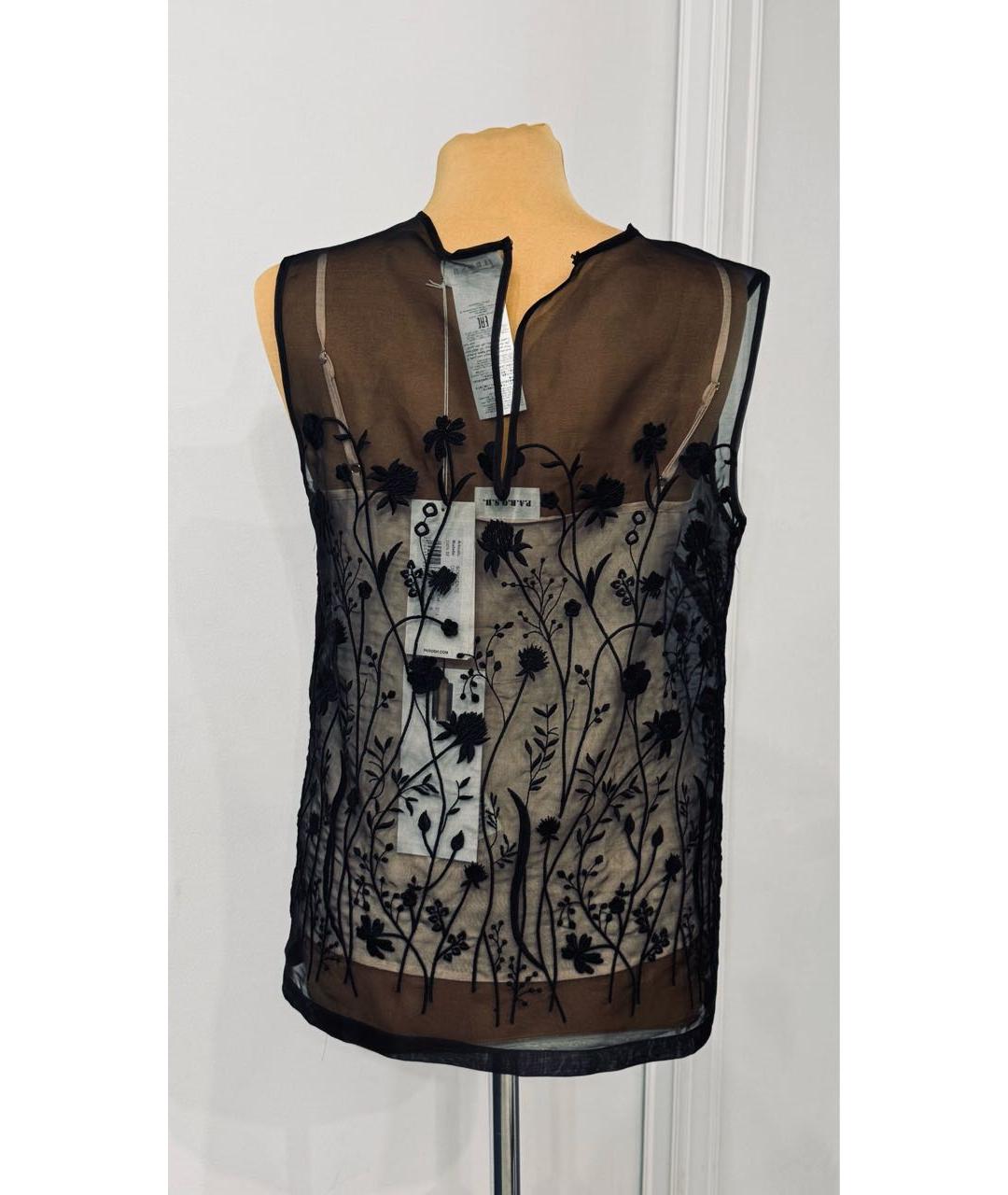 P.A.R.O.S.H. Черная шелковая блузы, фото 3