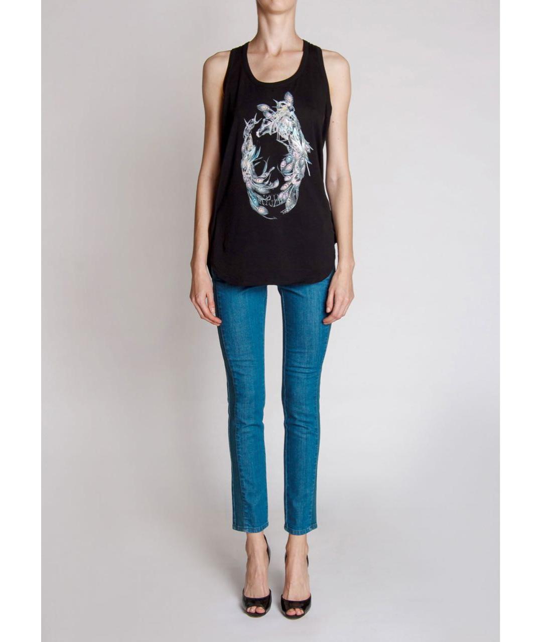 ALEXANDER MCQUEEN Черная хлопковая майка, фото 3